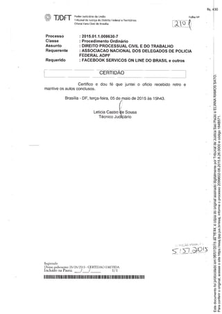 Paraconferirooriginal,acesseositehttps://esaj.tjsp.jus.br/esaj,informeoprocesso2099602-08.2015.8.26.0000ecódigo184B571.
Estedocumentofoiprotocoladoem06/07/2015às16:44,écópiadooriginalassinadodigitalmenteporTribunaldeJusticaSaoPauloeELIANARAMOSSATO.
fls. 430
 