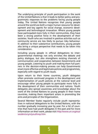 Guide to Youth Delegates to the United Nations | PDF