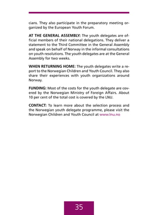 Guide to Youth Delegates to the United Nations | PDF