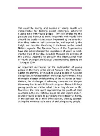Guide to Youth Delegates to the United Nations | PDF