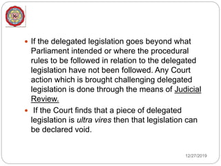 Delegated Legislation
