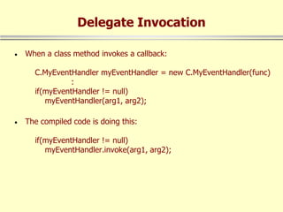 Delegates and Events in Dot net technology | PPT