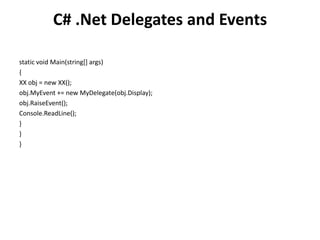Delegates and events | PPT