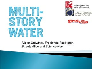 Alison Crowther, Freelance Facilitator,
Streets Alive and Sciencewise
 