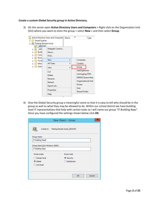 Delegating Active Directory Permission to Reset Passwords | PDF