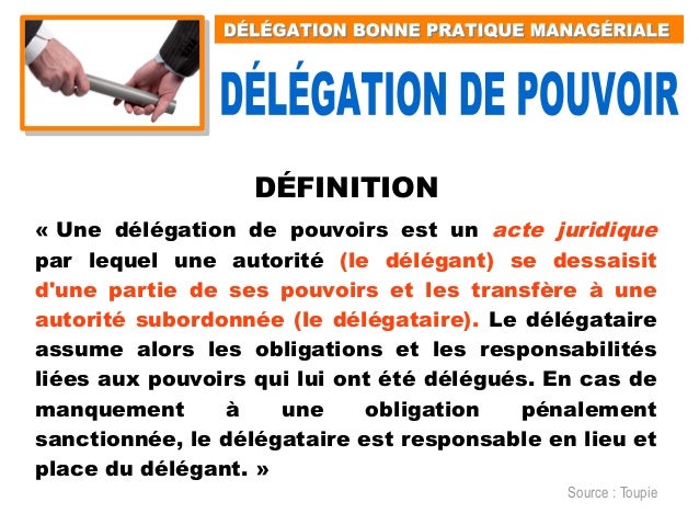 Délégation : Bonne Pratique Managériale