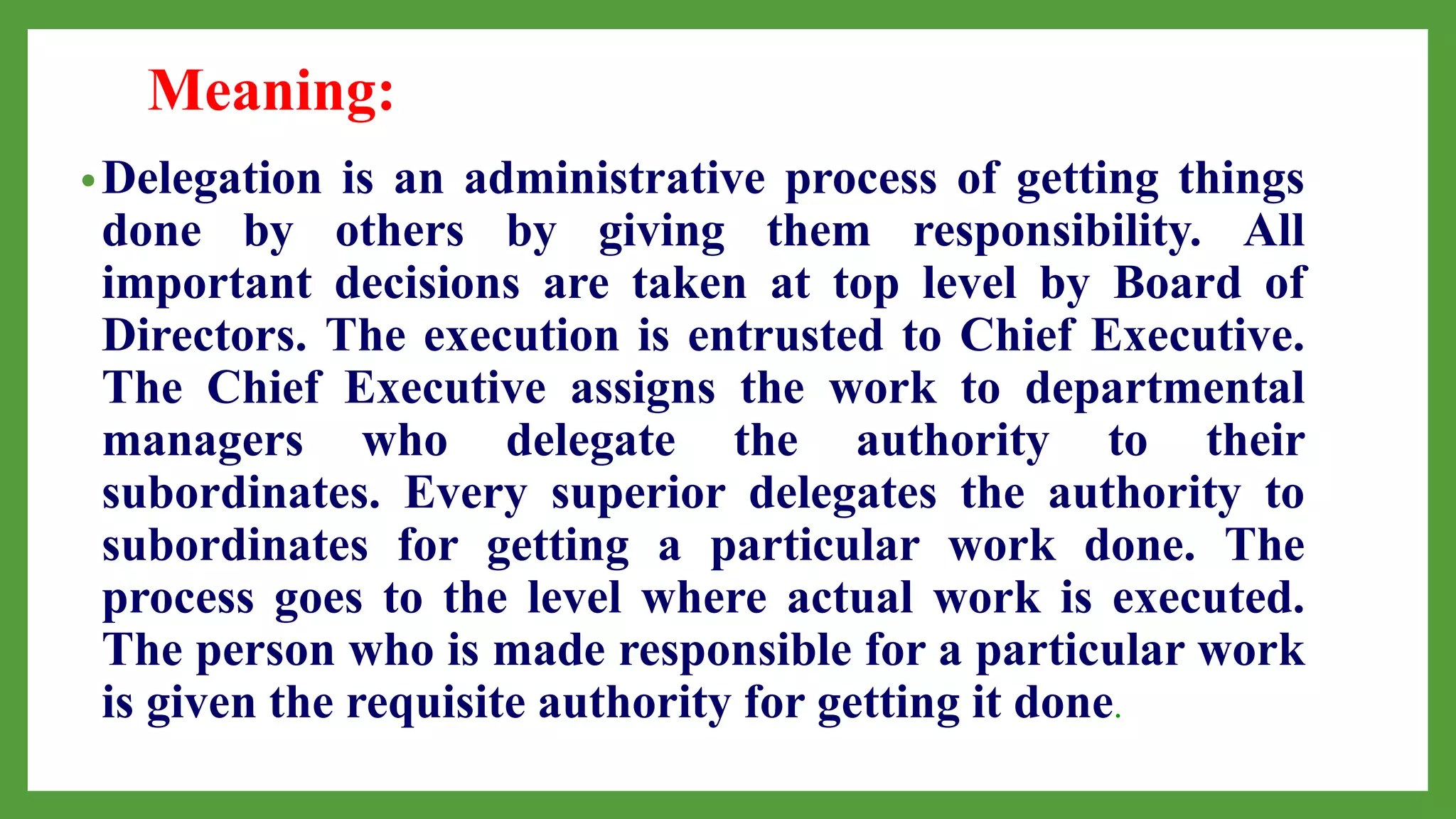 Delegation | PPTX