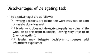 Delegation.powerpoint presentation under leadership and management | PPTX