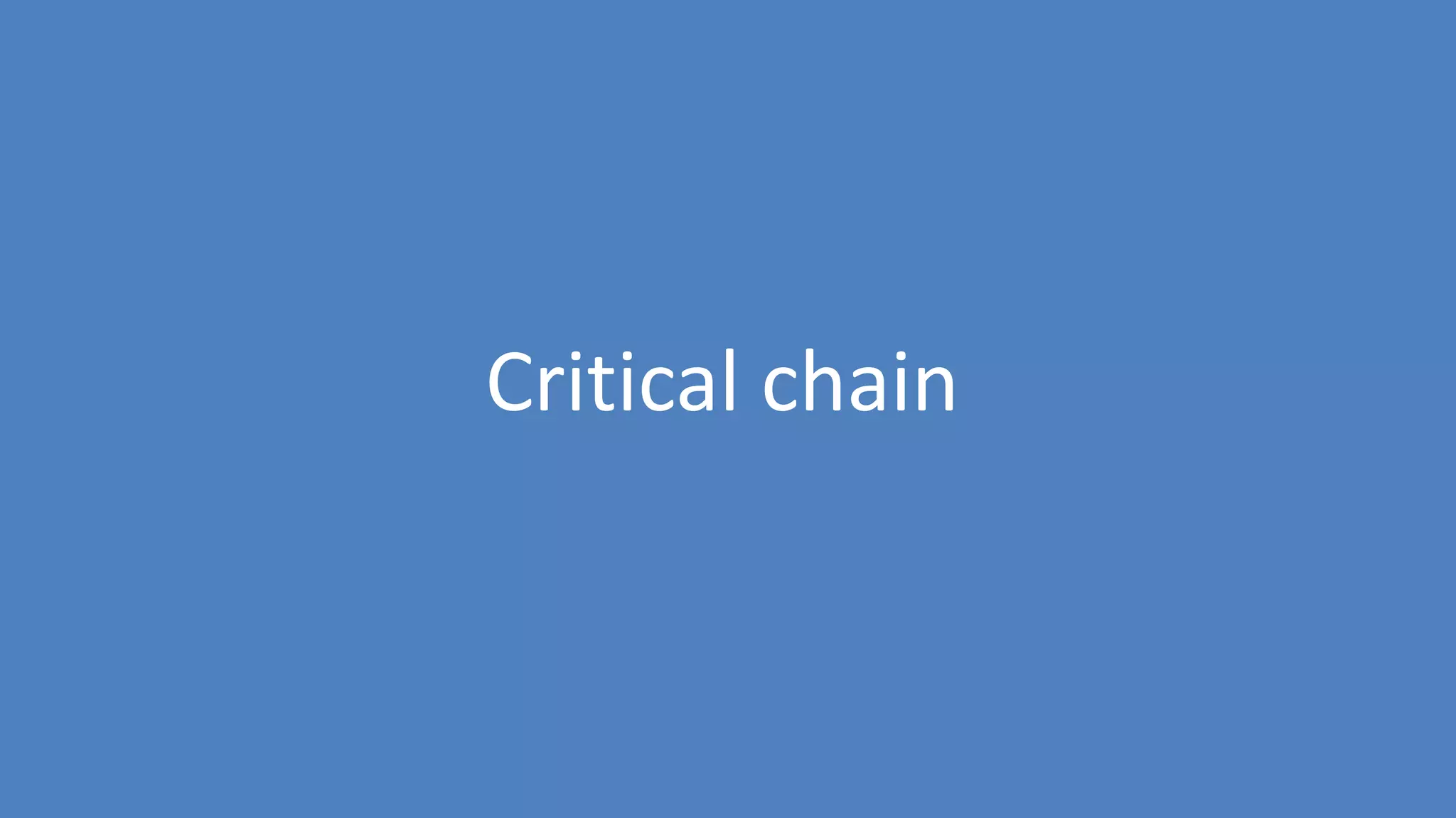 209
Critical chain
 