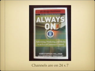 Channels are on 24 x 7 