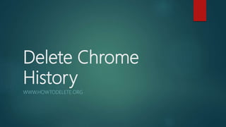 Delete Chrome
History
WWW.HOWTODELETE.ORG
 