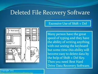 Deleted file recovery | PPT