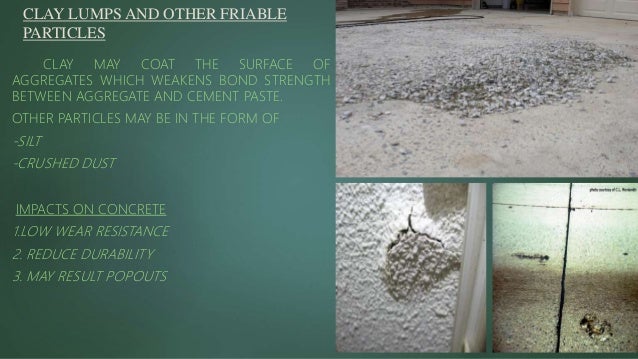 Deleterious materials in aggregates