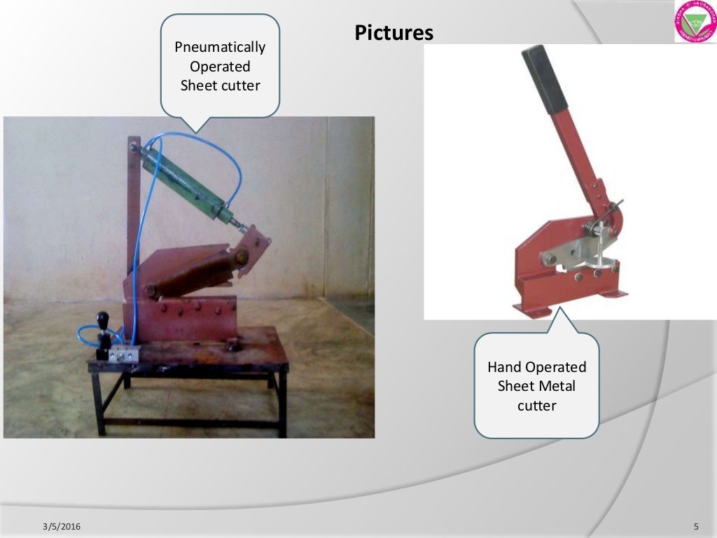 Pneumatic Sheet cutter ppt for engg. students