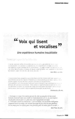 PNODUCTIONOBALE
/'I
rr
Væâx€EuË[âgent _-F
* & * q & , ' ,
æW.lw.wffiæT*,;rxg;æg
Uneexpériencetturnçîneinaubliable
' ' , " i ; ' t l " e ; r r i n i { r n r " ( . n l A n : , z ! , ! , , ' 4 ; i t ' . t - ' r ' } . . . . / , i i l , 4 t . . r " r t r  . r r z . t L é l t l : , . r : . i a : . ' , r , r a
À{, tt:hl? ee iif:. ::::t tt4|/ti{r: ,,.t1 (),:ri{t.tfttt i}'ii.. /t^,4 irar";iilré fi'i,!i.4 4rr{, tI ,.,a1.til
/r,.*'" r{çnti, tlr lé: plll:, ynrà*".t.:41 vl .'r{ qntltn{t1r*z ;4, r'.ë|,,. 4 ..!',âi.r...(, ila,t.,:ç.'.t ,,.a:,.. a
)
{t, ilrreti ;:rrti.,,,,l ir î:a.;tLn. it ttr,!4n, l..e ti"cr,v,er ^ti ?(t. i"4, lct"}.*a.r. rF/-, it,}1i.,./ia"",{t-ra,.. ,4/a..1t3.;a
1,./-ii"t.ti|,Ct'â.t Jt,t"tr!{:, Or,{a ',,t{: t't,.{.fj, liî ir:r'..uti, "i{! ï,t{i.. ,,
Jean'Marc,4lans.
, . ,  i t l r t s n e { t } n ' a t l 3 r t t i r t ' t t r . ç l t * t r t r . q & ? $ t l t t i l t t t l n t v t l r t t . i t t : t t t l . i t t r s ' , i t . } T t e { i . t : t t {t : L l . i t t / t i ) , ' "  . i 1 :
JÛ '4.5,rt.tt,t}|4vtZt}Îllrln|:it: :>t*ftt'rltsà|,|''ôpit*Ll'1ttiztt.,t|t*t:z:t,,u}.rntt1tt,t,ttlt
,4r1 {tL1 r{}tl{Àt|t't' *11,lsttr.lt iLt:s rtvts. !1u{1rr{} 1.{:t11ur11tti.?rtt."-l 1.tt1t4tu tyt{}{(}-t1...
N r : n . ; t z t + L e * l t : y | | . * ? | : ; ' : , ' ? . ' ' , | ' | r , 1 ' L î W * | . l l " | t ! t y l * r t , ' : q 1  , 1 J | 1 i ' . h ï L r . L } e ' { . | i ; 1 | } - ' { , j 1 4 | s t 1 r L ' 1 { 1 e
frtrtt *vet tlrs 4t'n: qttt *t rtnt bcçûtpt... ,..4ttit;rr,rt.{}t',trn nyl;trt:ttd à *Lit:r eit-tltLt {1{.'Ir:i ::,..i,i:
à lt. t{ttuttvrtr's:i-tvrtvt'ti:, t.tt'tt et*tt)ttl û.tt t*vttçttl }.t: }"'aLt|.t{:p*{Lt t,.t"tyl'{Ltt.lft. ,nctqt ilLititl.il
st.tytsLe savrsty, stttz.u,Lt t't.:*lt.:ir, nJ.t45t.lL *yprt:nô &14 ?.itn ytl.vts.xtr irti att tst,.,
Anastassia,zB ans.
,' ?a-{l:ièweïL r.efp* i,a;;*r,kl.it;s.t Wwa.t rle rrecr w",,Fa* /* ,/t liea"raci.o"l,
&amaw",lrater*"û,, r,{atsuw rocii*i, oit,L'ln^4imàualuu'te.e.çtr*4 *tu clertt*u,ja*,tt
u*1:.r;,r'y/au &wti.t*t p*ar ;cl.: ytut" w*t,, wû/, e.t4fà?e&te.utassar.tat{
e.'W)fX Qill LlJ'tN7"et: '/ûCALfi'f S ",
cl*rt m.rlx**i.t, *e* us,,,*ftrw"ed.:o${iga.ti"ott
ctt*y*ewc,ar*arr {,2n*k;t'é, c*.c?rt{rtc&l: teaur*up dt SoLeà it;e wt yea aé;uûre**
r.l*r*n tevzyryux {e.;*t",-f,u*4yaut, leux;
faaalkr, your lu ,w"h'e:,totts, Lyrori.*!té'".
JeanPaul,65 ans.
Chapitne4 . 155
 