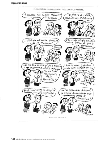 PRODUCTIONORALE
giylân6s ds l'ÊNâ:,
?"lyte"hn
iqueef J'Horva
r4l
s
renkbilif{ "{
e}
€lle q
âs
rç-l
'..,
e?si vovs
sn âfesd bcrcrd",
Je FroFose
de lui con{rer nofr,
:-;;- :r plsre de
sfsndardish
!
136 .2- Pr'ésenter-
un pointde vue constnuitet ar-gr:menter'
 