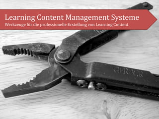 Learning Content Management Systeme
Werkzeuge für die professionelle Erstellung von Learning Content
 