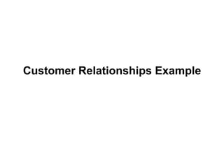 Customer Relationships Example
 