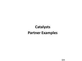 Catalysts
Partner Examples




                   324
 