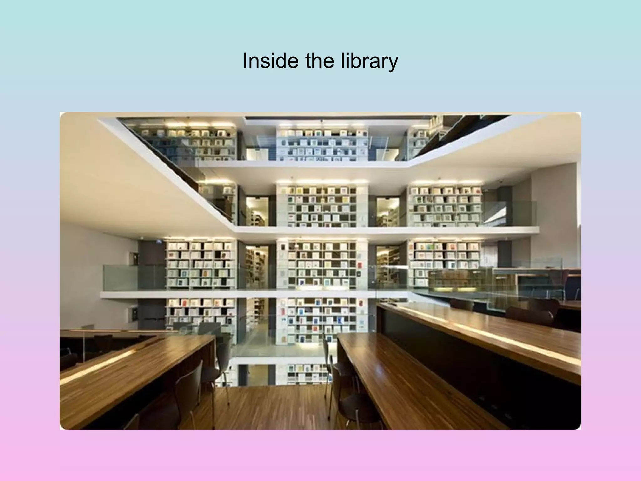 Inside the library
 