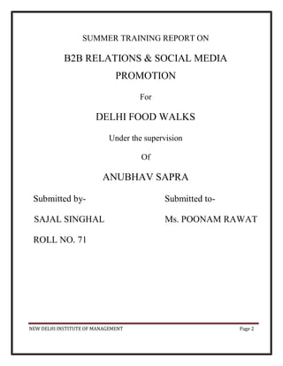 DU – Delhi Food Walks