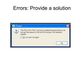 Errors: Provide a solution
 