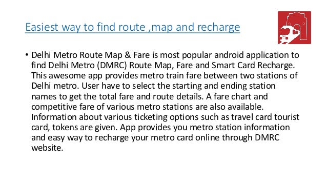 Delhi Metro Route Map & Fare Application