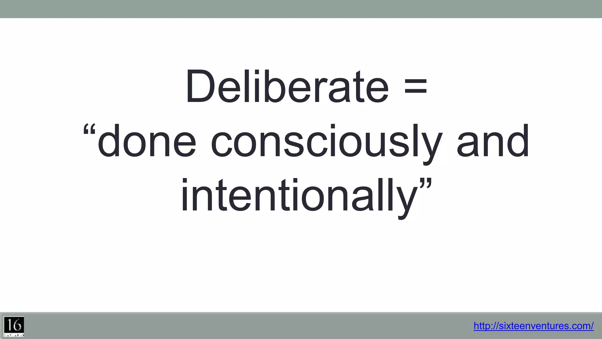 Deliberate Growth Framework for Startups | PPTX