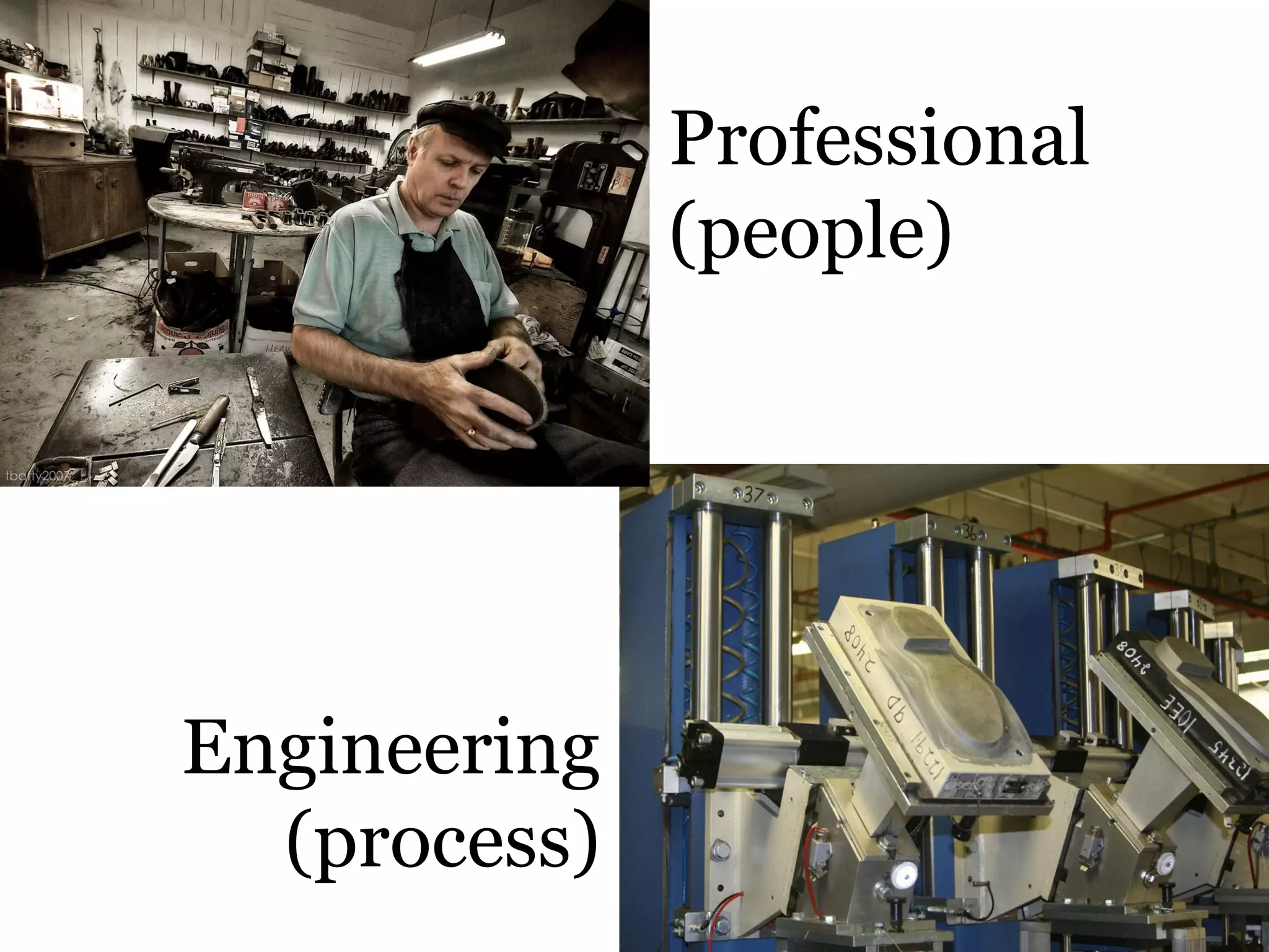 Professional
(people)
Engineering
(process)
 