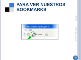 PARA VER NUESTROS BOOKMARKS 12/10/2010 Iria Hernández Schweicez 