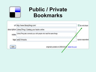 Public / Private Bookmarks 