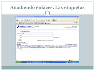 Añadiendo enlaces. Las etiquetas 