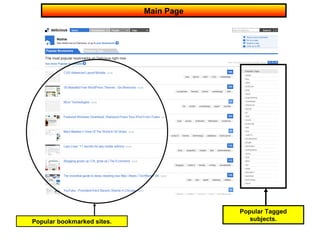 Main Page Popular bookmarked sites. Popular Tagged subjects. 