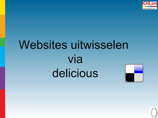 Websites uitwisselen  via delicious 
