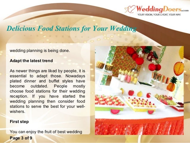 Delicious Food Stations For Your Wedding