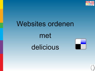 Websites ordenen met delicious 
