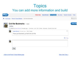 Topics
You can add more information and build
 