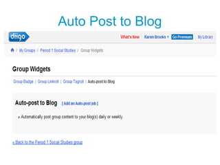Auto Post to Blog
 