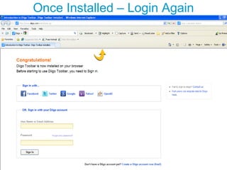 Once Installed – Login Again
 