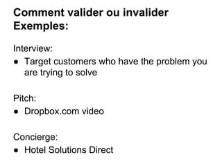 De l'idée au produit: Lean Startup Telecom ParisTech Workshop #3