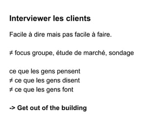 De l'idée au produit: Lean Startup Telecom ParisTech Workshop #3
