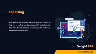 Reporting
With a clean and accurate real-time reporting system we
help you in scaling your business quickly and eﬃciently....