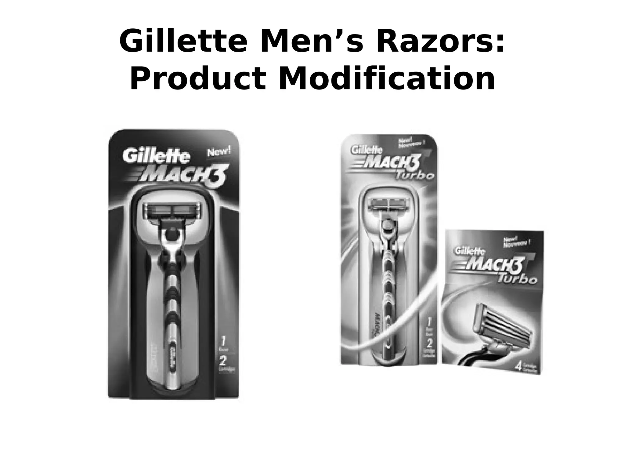 Gillette Men’s Razors:
Product Modification
 