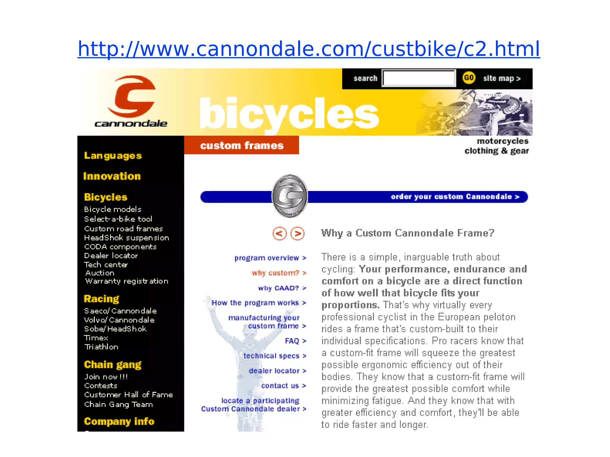 http://www.cannondale.com/custbike/c2.html
 