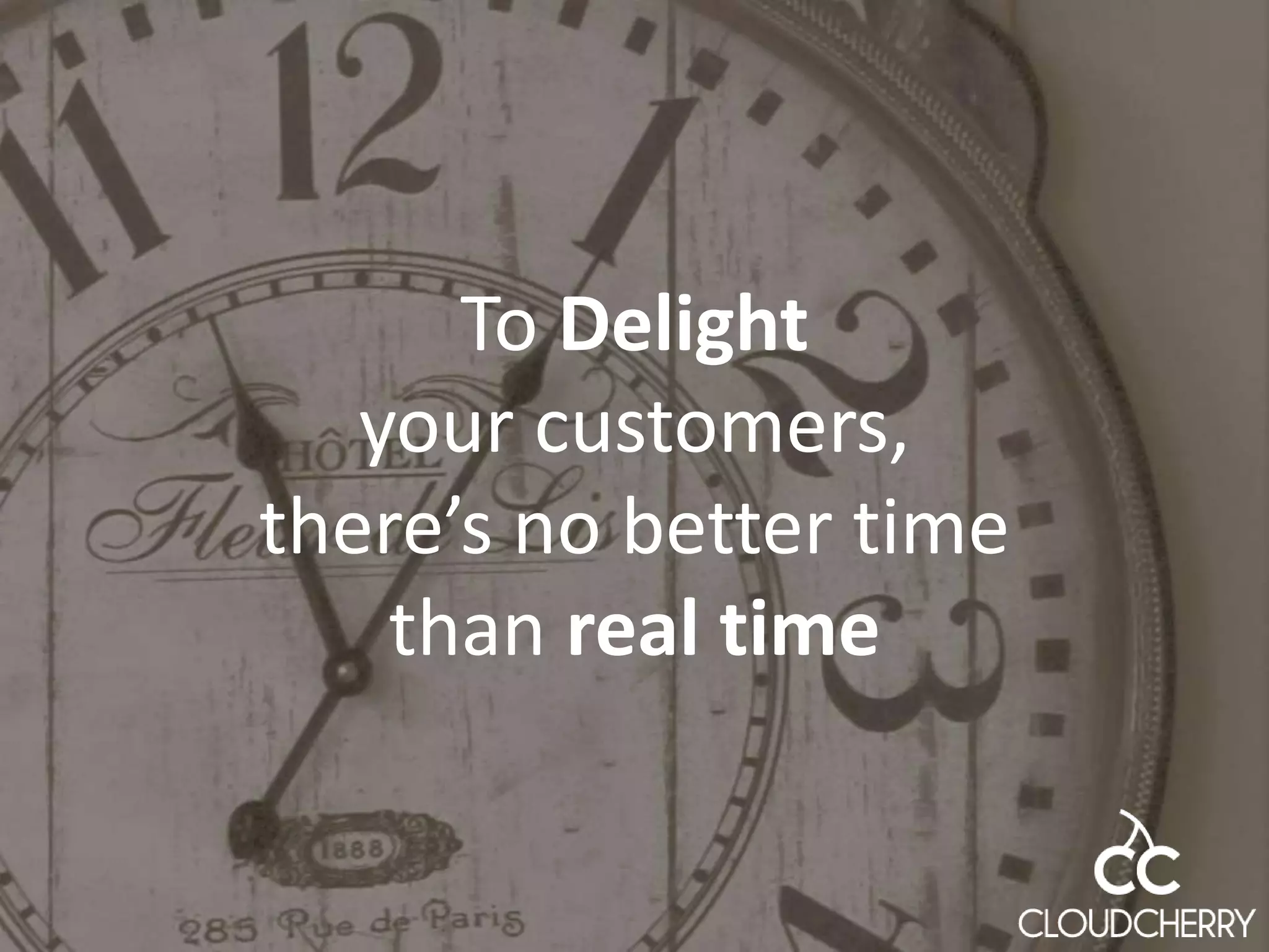 To Delight
your customers,
there’s no better time
than real time
 