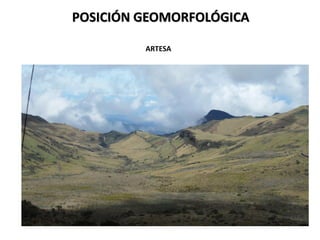 POSICIÓN GEOMORFOLÓGICA
ARTESA
 