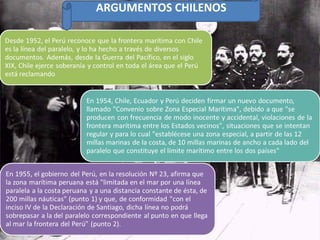 ARGUMENTOS CHILENOS
 