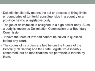 Delimitation commission of india | PPTX