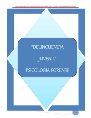 Delincuencia Juvenil- Psicología Forense-Universidad Católica Los Ángeles de Chimbote
1
“DELINCUENCIA
JUVENIL”
PSICOLOGIA FORENSE
 
