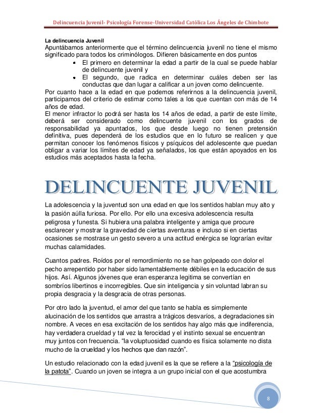 Delincuencia juvenil
